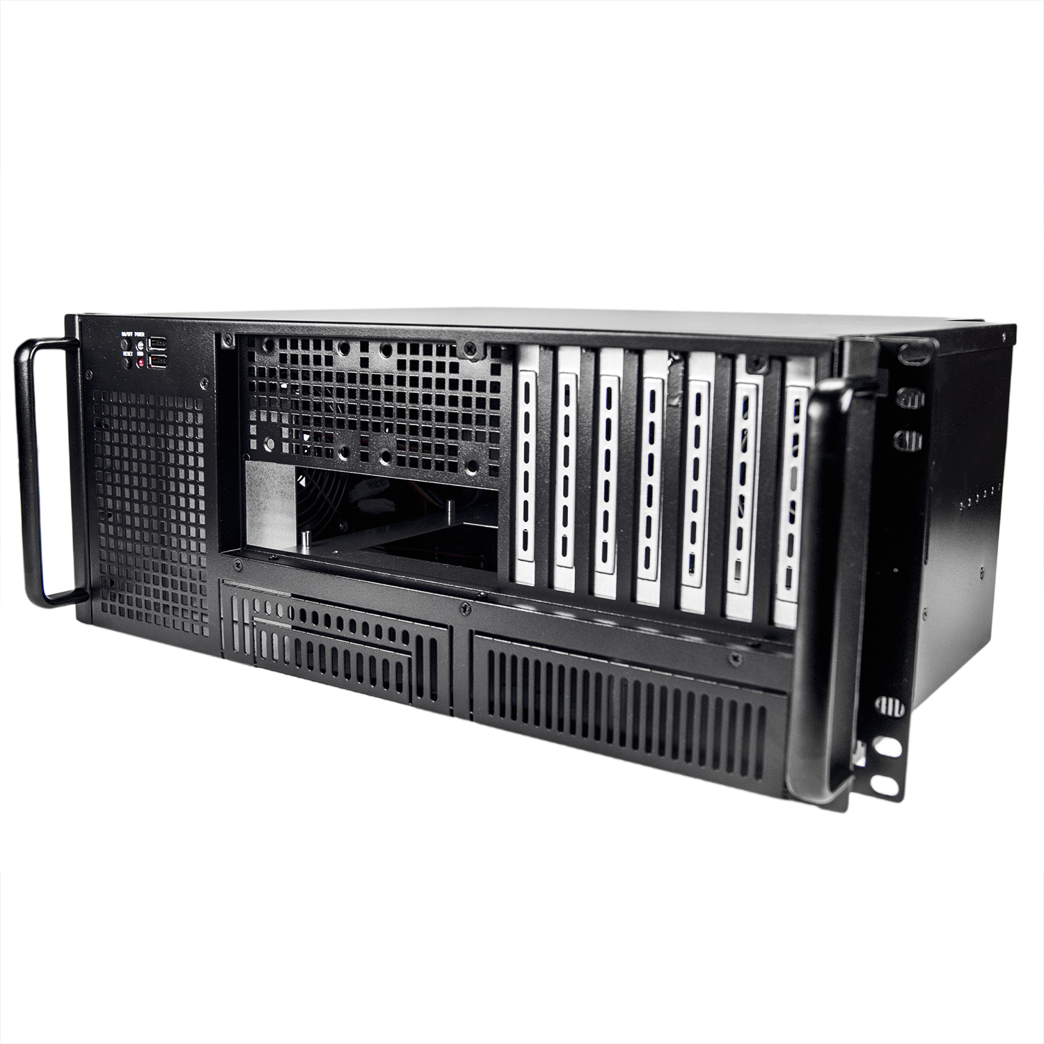 Серверный корпус 4U NR-N4200 500Вт Front access (ATX 12x9.6, 2x5.25ext, 8x3.5int, 380м, Negorack, черн