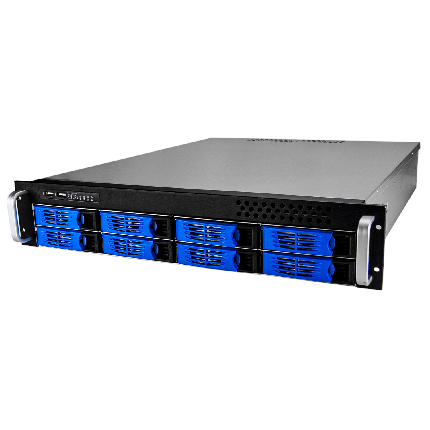Серверный корпус 2U NR-R2008 2x1200Вт 8xHot Swap SAS/SATA (ATX 10x12, 550mm), черный, Negorack