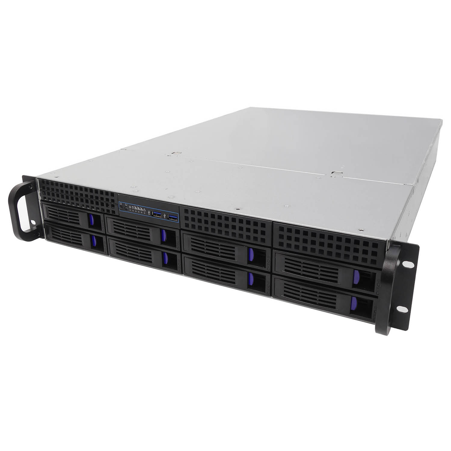 Серверный корпус 2U NR-R218 400Вт 8xHot Swap SAS/SATA (EATX 12x13, Slim CD, 650mm), черный, Negorack