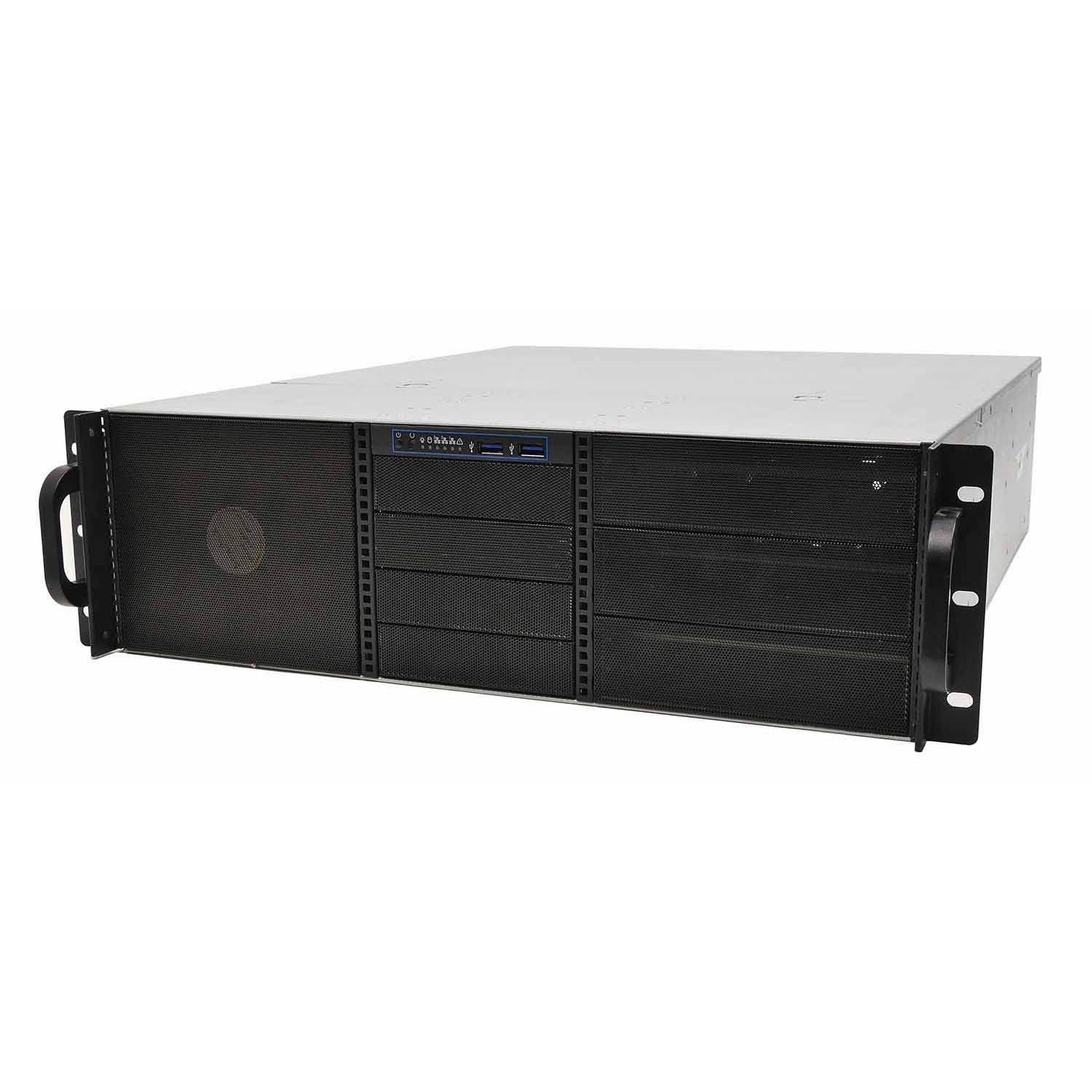Серверный корпус 3U NR-N3415 2x600Вт (ATX 12x13, 6x5.25ext (10x3.5int), 4x3.5ext, 480мм) черный, NegoRack