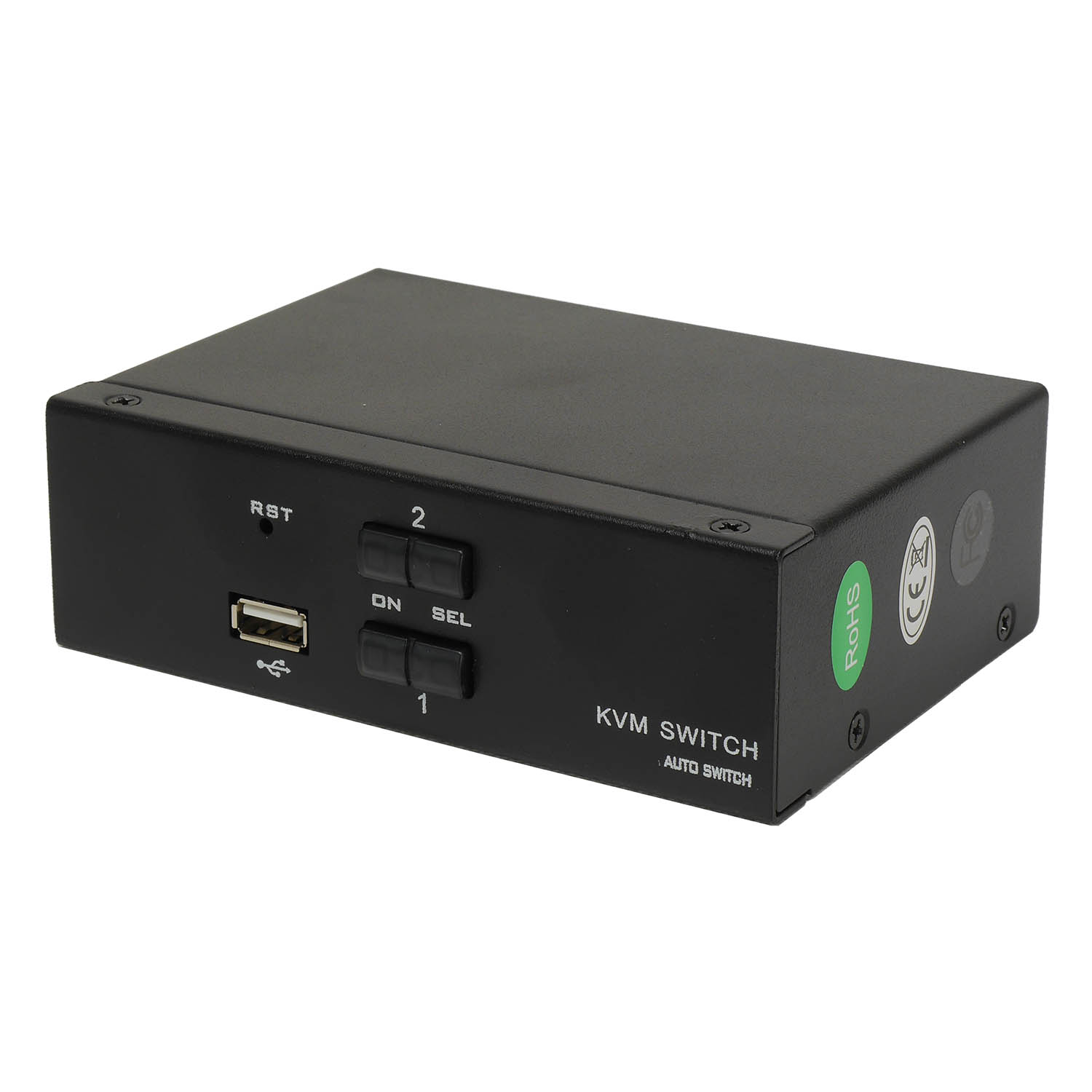 Переключатель KVM 2 порта Display Port, Audio, Microphone, 2xUSB, NR-MA21DP, Negorack