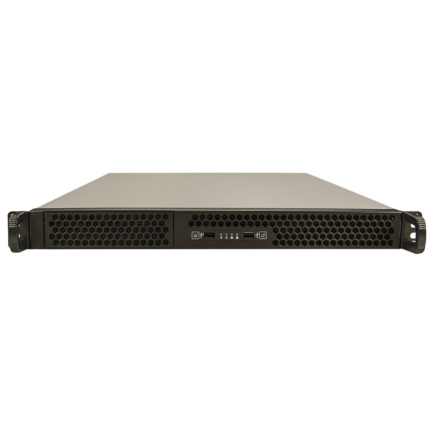 Серверный корпус 1U NR-N155-1(ATX 10.5x12, 1х5.25, 2x3.5"int, 550mm) черный, NegoRack